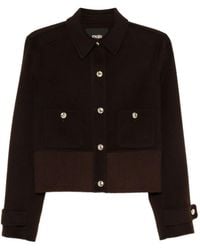 Maje - Button-Fastening Ribbed Bomber Jacket - Lyst