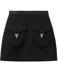 Versace - Wool Mini Skirt - Lyst