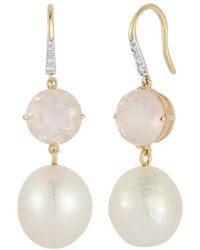 Mateo - Topaz Pearl Drop Earrings - Lyst