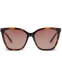 GUESS EYEWEAR - Tortoiseshell-Effect Logo-Plaque Sunglasses - Lyst