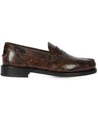 Paul Smith - Dark Rialto Snake Effect Loafers - Lyst