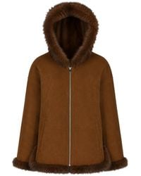 LA ROSE - Chaqueta Reversible Con Capucha - Lyst
