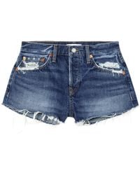 RE/DONE - Mid-Rise Denim Shorts - Lyst