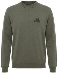 DIESEL - Logo-Embroidered Crew-Neck Sweater - Lyst