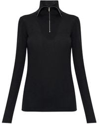 Jil Sander - Quarter-Zip Turtleneck Top - Lyst