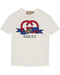 Gucci - 1921 T-shirt Met GG Logo - Lyst