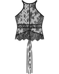 Emergency Room - Lace-Overlay Tie-Fastening Top - Lyst