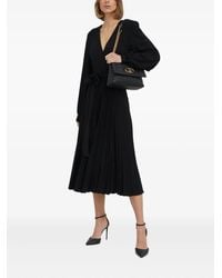 Nissa - Robe Mi-Longue Ceinturée À Manches Bouffantes - Lyst