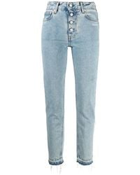 Off-White c/o Virgil Abloh - High-Waisted Straight-Leg Jeans - Lyst
