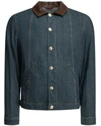 Brunello Cucinelli - Button-Up Denim Jacket - Lyst