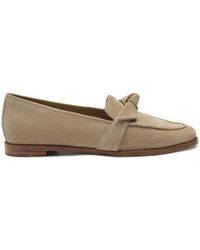 Alexandre Birman Becky Suede Loafers in Natural Lyst