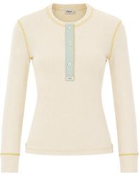 Chloé - Pullover Mit Henley-Ausschnitt - Lyst
