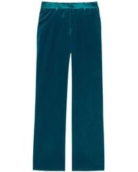 Rabanne - Straight-Leg Velvet Trousers - Lyst