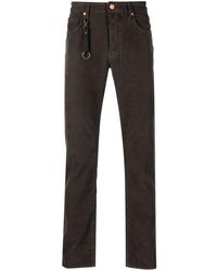 Incotex - Logo-patch Corduroy Tapered Trousers - Lyst