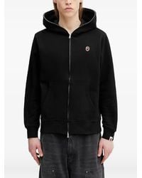 A Bathing Ape - Logo-Patch Zip-Up Hoodie - Lyst