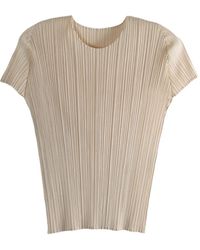 Pleats Please Issey Miyake - Short-Sleeve Pleated Top - Lyst