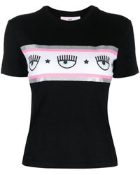 Chiara Ferragni - T-Shirt mit Logo-Print - Lyst