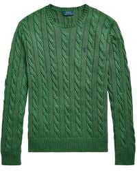 Polo Ralph Lauren - Pull À Maille Torsadé En Coton - Lyst