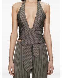 Christopher Esber - Reyer Tailored Tie Striped Top - Lyst