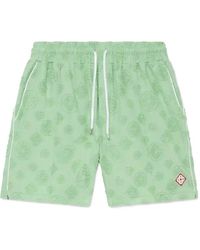 CASABLANCA - Monogram-Pattern Track Shorts - Lyst