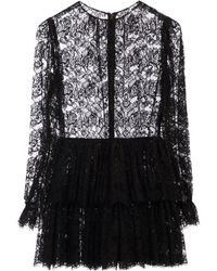 Dolce & Gabbana - Ruffled Short Lace Dress - Lyst