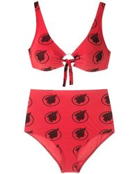 Amir Slama Bikini a vita alta - Rosso