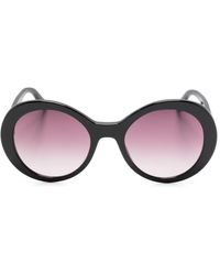 Stella McCartney - Gafas de sol con montura oval y logo - Lyst