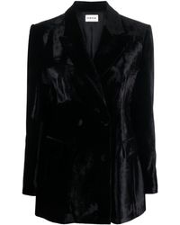 P.A.R.O.S.H. - Double-Breasted Velvet Blazer - Lyst