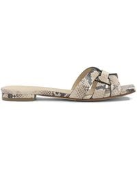 Sergio Levantesi - Norma6 Snake-Effect Caged Sandals - Lyst