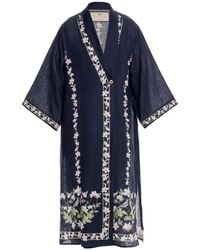 Agua Bendita - Quimera Anhelo Floral-Print Linen Midi Kaftan - Lyst