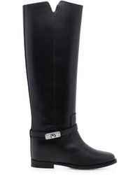 Via Roma 15 - Padlock Leather Boots - Lyst