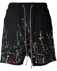 Mostly Heard Rarely Seen - Paint-Embroidered Drop-Crotch Shorts - Lyst