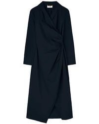RETORI - Robe Mi-Longue Drapée À Manches Longues En Coton - Lyst