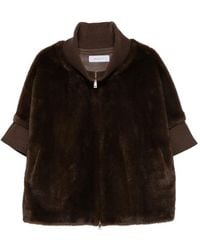 Bully - Faux-Fur Ribbed-Trim Jacket - Lyst