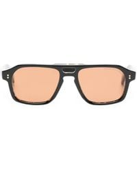 Cutler and Gross - Tortoiseshell-Effect Rectangle-Frame Sunglasses - Lyst