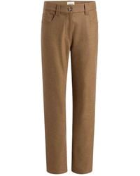 KHAITE - Straight-leg wool-blend trousers - Lyst