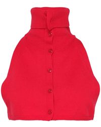 OPEN YY - Col En Maille Boutonné - Lyst