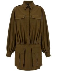 7 For All Mankind - Robe Courte Utility En Popeline - Lyst