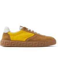 Versace - Greca Suede & Nylon Sneakers - Lyst
