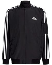 adidas - Essentials Woven 3-Stripes Jacket - Lyst