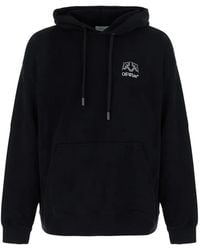 Off-White c/o Virgil Abloh - Logo-Print Drawstring Hoodie - Lyst