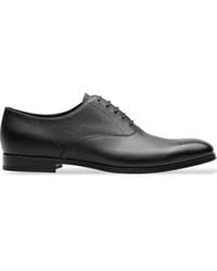 Prada - Saffiano Leather Derby Shoes - Lyst