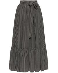 Chloé - Geometric-Print Tiered Midi Skirt - Lyst