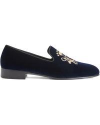 Giuseppe Zanotti - Terence Grosgrain-Embroidered Loafers - Lyst