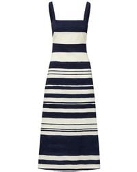 Veronica Beard - Ella Striped Midi Dress - Lyst