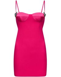 Area - Heart-Motif Twill Mini Dress - Lyst