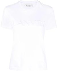 Lanvin - T-shirt With Embroidery - Lyst