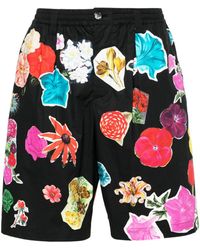 Marni - Flowers Collage-print Poplin Shorts - Lyst