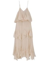 Mes Demoiselles - Calimera Ruffled V-Neck Maxi Dress - Lyst