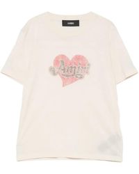Amiri - T-Shirt À Logo Cœur Imprimé - Lyst